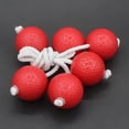 thumbnail image 4 of Graflsoa Ensemble Premium de Bols à Lancer en Forme d'Échelle pour l'Extérieur avec Véritables Balles de Golf (3 Rouges + 3 Bleus) pour Jeux de Ballon Échelle, Corde en Nylon Lestée de 16 Po, Matériau PE, Diamètre de 4,2 cm, Poids du Lot de 440-587 g, 4 of 7