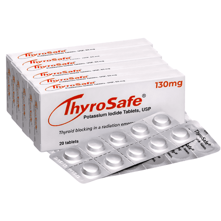 Potassium Iodide Tablets 130mg USP, 120 Count - Adult Thyroid Defense - Nuclear Emergency Preparedness Essential