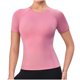 thumbnail image 1 of Camiseta de Manga Corta de Yoga para Mujeres Color Sólido Moda Casual Respirable Apretado Deportivo de Alta Elasticidad Camiseta de Carrera de Manga de Raglan Cuello Redondo Top de Manga Corta de Muj, 1 of 9
