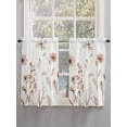 thumbnail image 5 of Brown Red Spring Floral Living Room Curtains 2 Panel, Summer Flowers Botanical Elegant Cafe Window Treatment, Farmhouse Bedroom Bathroom Kitchen Curtains Drapes 104"x45", 5 of 6