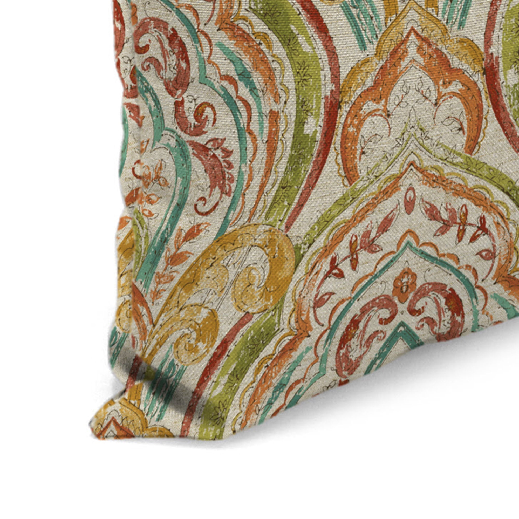 Jordan Manufacturing 13" x 20" Avaco Opal Multicolor Damask Rectangular Outdoor Lumbar Throw Pillow (2 Pack)