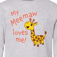 thumbnail image 4 of Inktastic My Meemaw Loves me- cute giraffe Long Sleeve Youth T-Shirt, 4 of 5