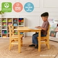 thumbnail image 6 of ECR4Kids Three Rung Ladderback Chair, 14in Seat Height, Kids Furniture, Honey, 2-Pack, 6 of 9