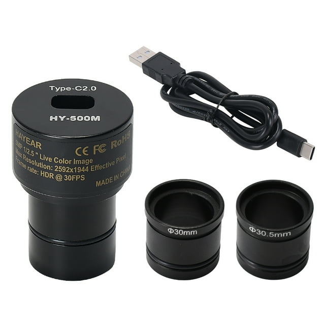 2000 5MP USB2.0 CAMARA DE MICROSCOPIO Ocular digital Microscopio Microscopio Cámara Industrial de Alta Velocidad Con Compatible Con Wins 2000 XP Win7