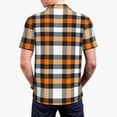 thumbnail image 6 of Wukai Orange Plaid Men’s Polo Shirts,Quick-Dry Athletic Shirt,Classic Fit Shirts-Medium, 6 of 8