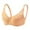 Beige, variant on Gymayou Women Wireless Thin Floral Lace Minimizer Bra Breathable Full Coverage Adjustable Straps Anti-Sagging Bras Beige 34