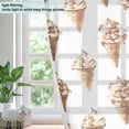 thumbnail image 4 of Yayeee Window Curtains Light Filtering 63"x42" Grommet Panel Pair Home Living Room Decor, Brown Ice Cream Pattern, 4 of 7