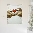 thumbnail image 2 of ZFLMY Sloth Heart Branch Wall Tapestry Art 100% Polyester Home Decor 30*40in, 2 of 5