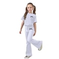 thumbnail image 2 of XIYON Girls Clothes Bow Print Short Sleeve Top and Flared Pants 2 Piece Outfit Set for Kids, 2 of 4
