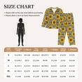 thumbnail image 4 of Pofeuu Sunflowers Print Womens Pajamas Set Long Sleeve Sleepwear Button Down Nightwear Soft Pj Lounge Sets Button Down Pajamas Women-Medium, 4 of 7