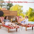 thumbnail image 5 of SDJPOI Outdoor Chaise Lounge Cushions,72×21×3in Patio Chair Cushion for Pool Beach（Red White,4pc）, 5 of 7