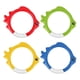 thumbnail image 1 of Anillos de buceo para piscina infantil: juego de 4 juguetes de natación con forma de pez para juegos submarinos, 1 of 4