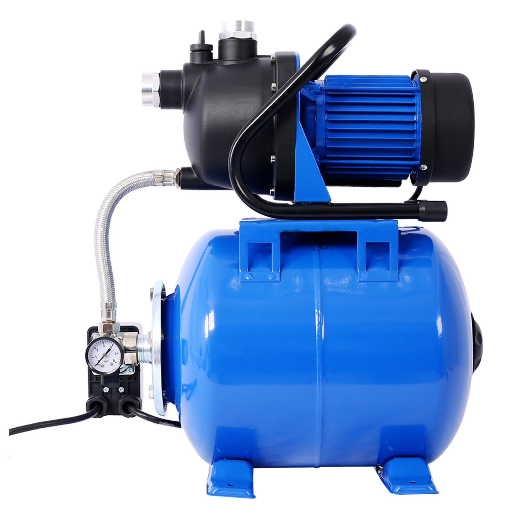 1.6HP Shallow Well Pump with Pressure Switch, Garden Water Pump, Irrigation Pump, Automatic Booster Pump for Home, Lawn, Farm