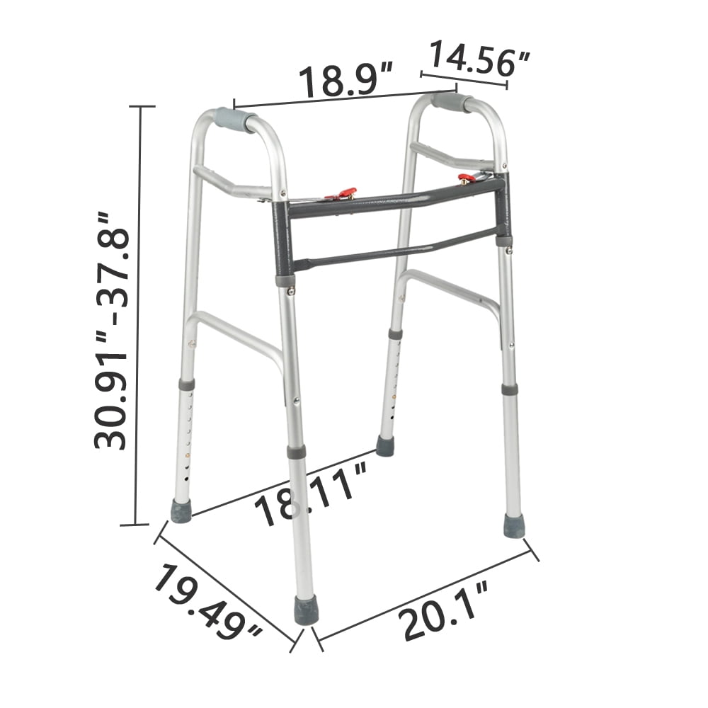 Walkers for Seniors, Walker Accessories Included 2 Wheel Tubes, Comfort
