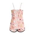 thumbnail image 4 of JIANJIA Womens Pajama Sets Christmas Santa Print Sexy Casual V Neck Spaghetti Strap Camisole With Shorts Sleepwear Daily-Wear, 4 of 4