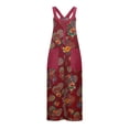 thumbnail image 4 of Womens Jumpsuit Casual Floral Prints Straps O Neck Pockets Romper,,XL, 4 of 8