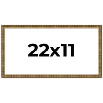 22x11 Frame Gold Kingsley Distressed Solid Wood Picture Frame Width 0.75 Inches | Interior Frame