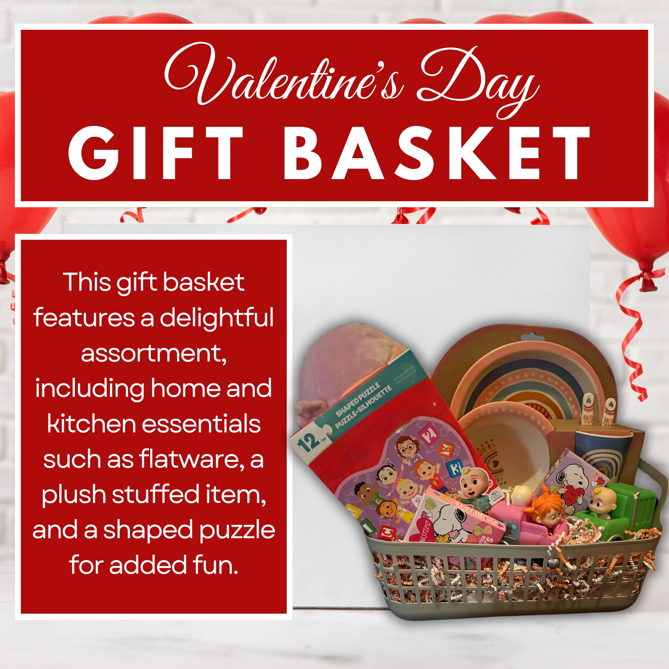 Home and Kitchen Valentine's Day Gift Basket Treats Set Goodies for Her Him Wife Husband Men Women Mom Mother Wedding Birthday Holiday Anniversary Party Favor Decoration Supplies