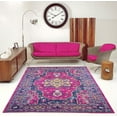 thumbnail image 2 of Ladole Rugs Timeless Collection Beverly Pink Purple Traditional Indoor Outdoor Polypropylene Area Rug Carpet, 7x10 (6'5" x 9'5" , 200cm x 290cm), 2 of 6