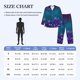 thumbnail image 4 of Fotbe Purple and Green Glitter Pijama de Hombre con Estampado de Manga Larga, Conjunto de 2 Piezas, Ropa de Dormir Suave y Cómoda con Bolsillos-Small, 4 of 7