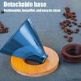 thumbnail image 6 of Glass Pour Over Coffee Maker with Reusable Filter & Wooden Base | Portable Hand Drip Coffee Brewer for Home Office Travel | 1-Piece Clear Glass Coffee Filter Mug, 6 of 6