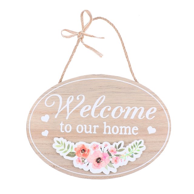 SHISUYAN 1Set Hanging Board Wooden Front Door Hanging Decor For Home And Office Use