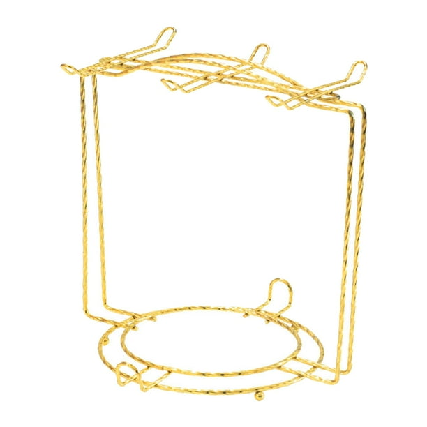 Soporte de exhibición de taza y platillo de café de hierro Escurridor de platos universal Escurridor de platos Moderno Oro