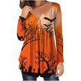 thumbnail image 1 of Ichuanyi Liquidación de mujeres Capasés impresos para mujeres Botones de manga redonda de cuello largo Tops de blusa ICHUANYI WER202308215650, 1 of 4