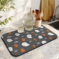 thumbnail image 3 of Quick Diatom Ooze Coffee Drying Dish Mat with Black Bats Ghost Design Halloween-Themed 19.5x12in Kitchen Accessory with Super Absorbency, 3 of 7