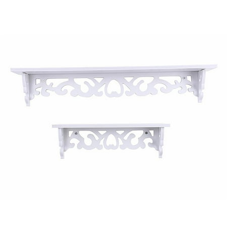 Bedside Wall Mounted Book Shelf Anauto 2 PCS Set Wall Mounted Shelves Display Shelf Floating Storage Furniture Home Decor Bookshelf 2 Sizes ()