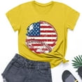 thumbnail image 2 of CFLVAEK 4th of July T Shirts for Kids Funny American Flag Baseball Graphic Tees Short Sleeve Crewneck Cotton Tshirt Indenpendence Day Patriotic Tops 4 Years, 2 of 10