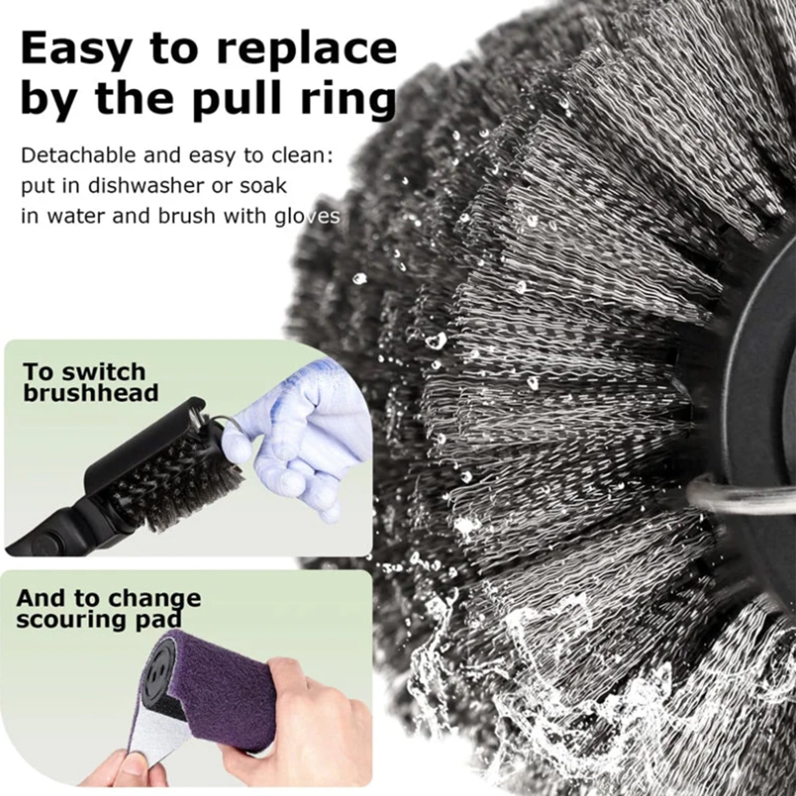 Electric Grill Brush for Outdoor Grill Rechargeable Electric Grill Cleaning Brush with Adjustable Head, Heat-Resistant Handle for Outdoor Grill Maintenance Electric Grill Cleaner