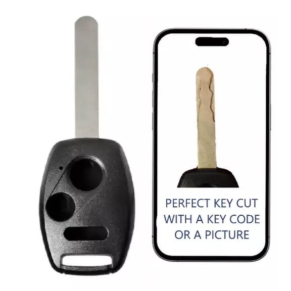 KEY CUT SERVICE 3 Button Remote Key Shell Case For Honda 2003 - 2013 Models