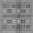 thumbnail image 1 of Ahgly Company Machine Washable Indoor Square Abstract Gray Modern Area Rugs, 4' Square, 1 of 4