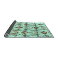 thumbnail image 2 of Ahgly Company Indoor Square Abstract Light Blue Modern Area Rugs, 3' Square, 2 of 4
