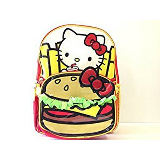 Hello Kitty "Burger and Fries" Backpack with Lunch Kit