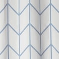 thumbnail image 3 of Polyester Fabric Modern Geometric Herringbone Print Shower Curtain with Reinforced Buttonholes for Master and Guest Bathroom - Machine Washable & Water Resistant - Blue, 3 of 5