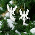 thumbnail image 5 of Christmas Angel Ornaments Crystal Clear Angel Ornaments, Hanging Angels Tree Ornaments, Art Prayer Guardian Holiday Decor Clear Angel Figurine for Xmas Season Decor 4Pcs, 5 of 6