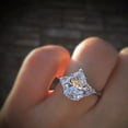 thumbnail image 3 of 5ct Pear Cut Triangle Unique AAA CZ 925 Silver Women's Engagement Ring Size 4-9, 3 of 6