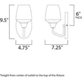 thumbnail image 5 of Maxim 26121CLBZAB 5 in. Goblet One-Light Wall Sconce, Bronze & Antique Brass, 5 of 5
