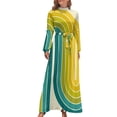 thumbnail image 1 of Vestido largo elegante con diseño de arco doble geométrico retro 579, vestidos elegantes y chic para mujer, vestidos de promoción, vestidos elegantes de lujo para mujer, 1 of 4
