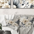 thumbnail image 3 of Designart "Ethereal White Chrysanthemum Boho Style II" Floral Printed Throw Pillow, 3 of 5