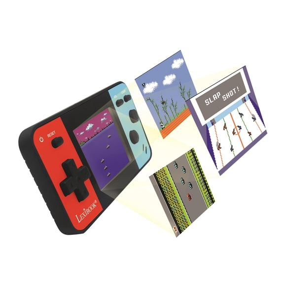 Lexibook portable handheld game console Cyber Arcade Pocket 150 games, 1.8" (4.5cm) color LCD screen, gaming toy for kids / teenagers, blue / red, JL1895