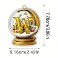 thumbnail image 3 of Nmdmisc 26 Letter Yellow Crystal Ball Acrylic Car Ornaments Christmas Tree Pendant Home Decoration Christmas Decoration - W, 3 of 3