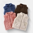 thumbnail image 4 of Generic Kids Plush Vests Outerwear,Sleeveless,Stand Collar,Lightweight,Fall Winter,Fashion,Casual,Soft,Running,Waistcoat,With Pockets, 4 of 7