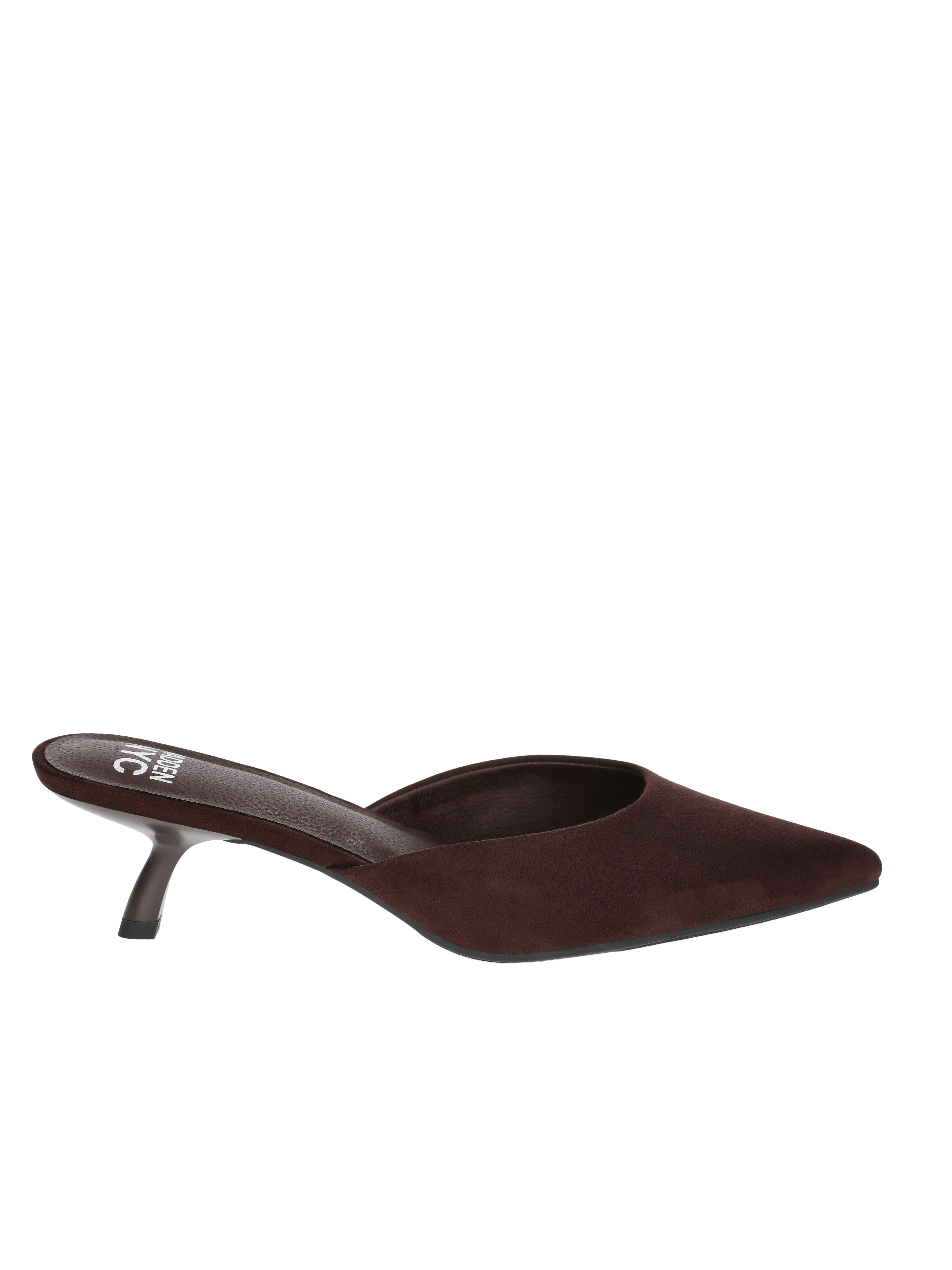 Madden NYC Women's Kitten Heeled Slide On Mules