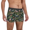thumbnail image 5 of Men's Boxer Briefs, Hawaiian Style Flamingo Zebra Soft Comfy Mens Underwear Boxer Briefs Breathable With Widen Waist, 5 of 7