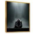 thumbnail image 2 of Designart "Photography: Solitude Of A Gorilla" Gorilla Floater Framed Wall Decor, 2 of 5
