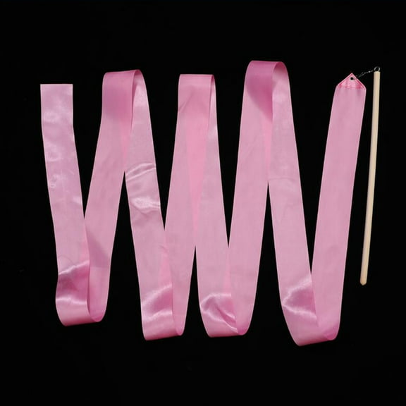 NUOLUX 2Pcs Gymnastics Ribbon Dance Ribbons Portable Wooden Silk for Gymnastics Toys and Dance