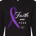 thumbnail image 4 of Inktastic Testicular Cancer Awareness Faith over Fear Long Sleeve T-Shirt, 4 of 5